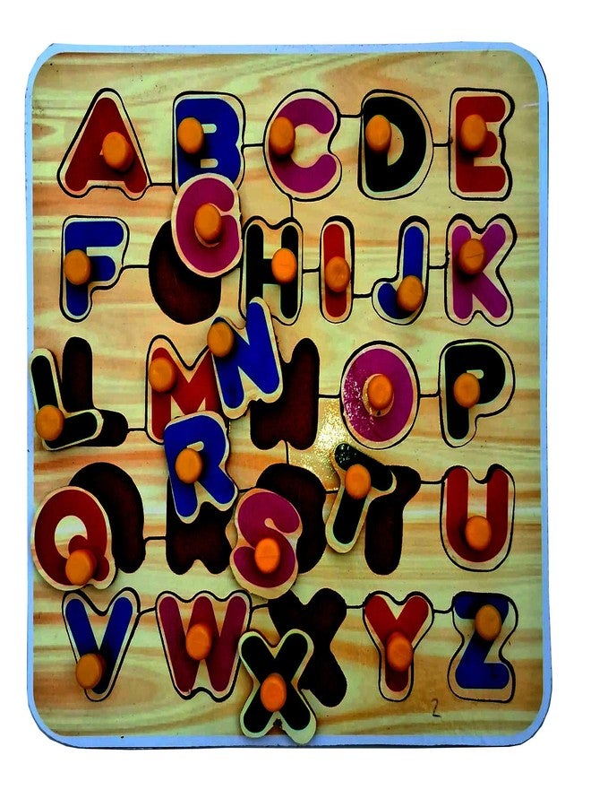 EL SMO Wooden Alphabet Learning Board, Educational Toy for Kids, Pre-School Learning Kit, 26 Letters, Colourful - Image 5